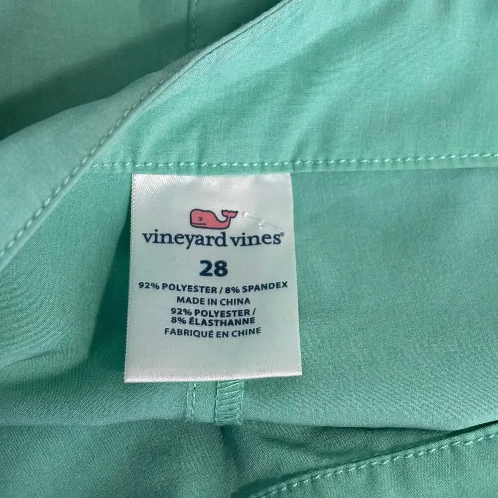 Vineyard Vines Swim Trunk Men Size 28 Green Board Shorts Unlined Seafoam Mint 9